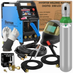 Sherman Spawarka DIGITIG 200 LCD ACDC - Zestaw spawalniczy #3