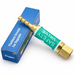 Bezpiecznik przyreduktorowy do tlenu na wąż 6,3 mm