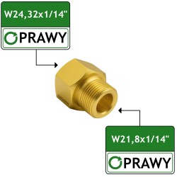 Redukcja GW W24,32x1/14” - GZ W21,8x1/14” Vogelmann