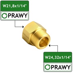 Redukcja GW W21,8x1/14” - GZ W24,32x1/14” Vogelmann